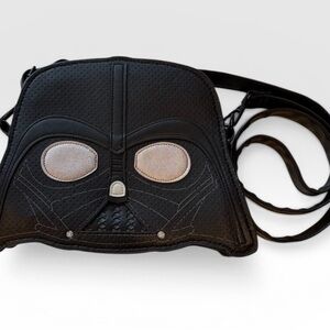 Loungefly Funko Pop! Collaboration Black Darth Vader Crossbody Bag